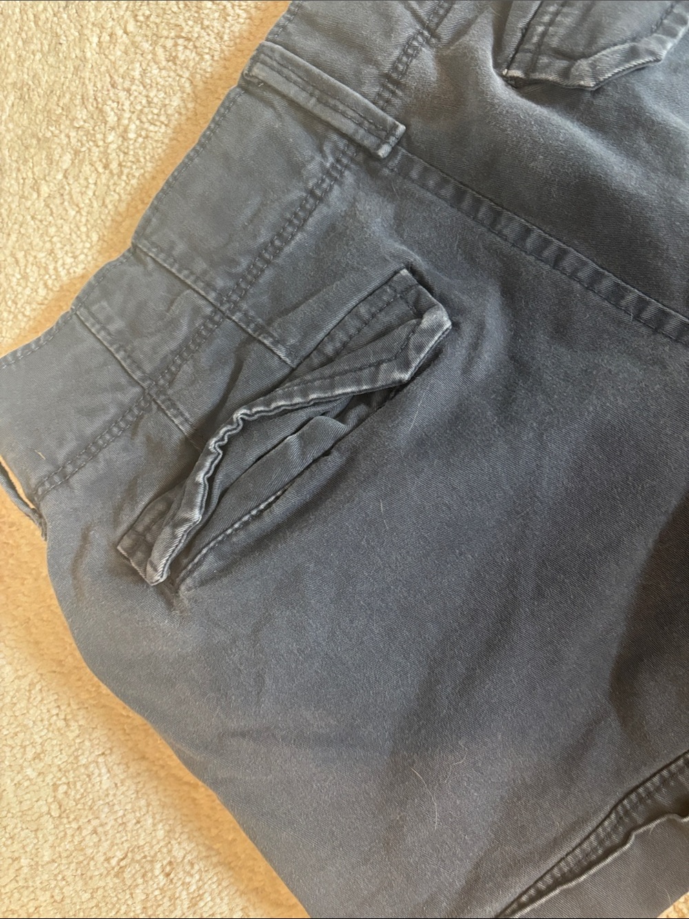 Old Navy 3 1/2 Dark Blue Khaki Shorts - Picture 4 of 6
